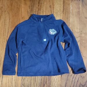 Garb Inc Sz 3T Navy Quarter-Zip GU Pullover with Bulldog Patch